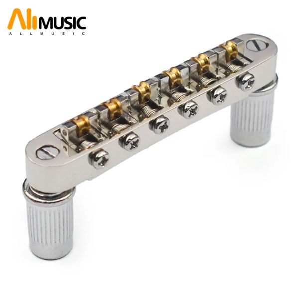 Piecras de stock Guitar Tuneomatic Roller Saddle Bridge Reemplazo Part Compatible con LP SG Style 6 cuerdas Guitarra eléctrica