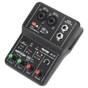 PEGS Professional Portable Audio Interface Sound Card Computer Elektrische gitaar Live Recording Audio Equipment for Studio Singing Q12