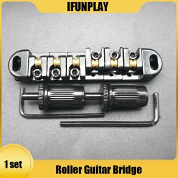 Pont à rouleaux de rouleau pont de guitare Tunomatic avec 2 poteaux pour LP Guitare électrique électrique Parts accessoires Silver Black