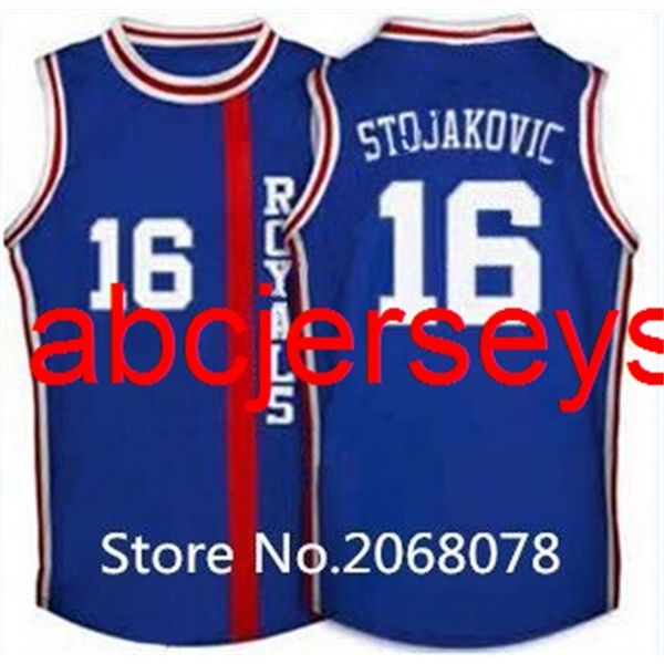 Maillot de basket-ball Peja Stojakovic # 16 cousu personnalisé n'importe quel numéro maillots Ncaa XS-6XL