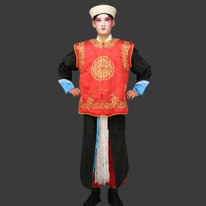 Peking Opera Drama Yamen Officer Cosplay kleding Wu Sheng kostuum Soldaat Soldaat Captor Vest Suits Ancient Stage Performance Apparel
