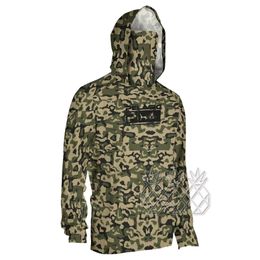 PELAGIC Hommes Pêche À Capuche Chemises Camouflage Manches Longues Vêtements De Pêche Avec Masque Uv Cou Guêtre Respirant Pêche Jersey 240220