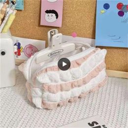 Pennendoos Grote capaciteit Junior High School Student Cosmetic Pouch Ins Niche Style Cute Bag Pencilcase Benodigdheden Rits