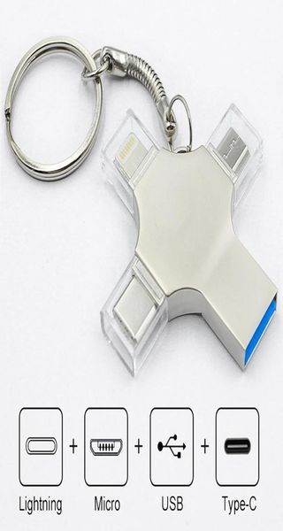 Pen Drive tipo c Otg Usb Flash 30 para Iphone ipad Android 16gb Pendrive 4in12945349
