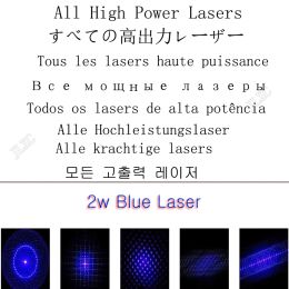 Pen High Potente Blue Láser Pointer Torch Military 450nm 10000m Luz láser potente enfocable que queman combate/petardos