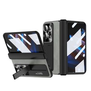 Penslots kisten voor Oppo Zoek N2 Case Folding Stand lederen scharnierbeschermingsfilmschermomslag