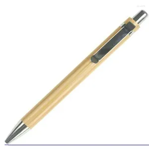Stylo à bille en bois, écriture à bille, Signature, papeterie en bambou, 1.0mm, stylos d'affaires, école, bureau, 50 pièces