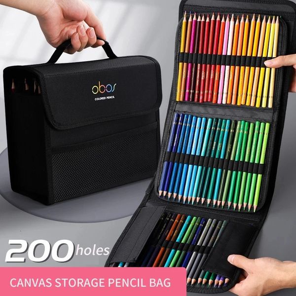 Pencil Bags 120/150/200 trous crayons de couleur sac de rangement grande capacité porte-crayon support de la boîte fournitures scolaires papeterie étudiant 231115