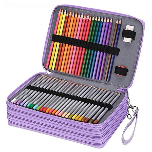 Sacs à crayons 72120168184200252 Slots Case School Pencilcase pour filles Penal Large Papeterie Pen Box Big Office Bag Kit Supplies 230803