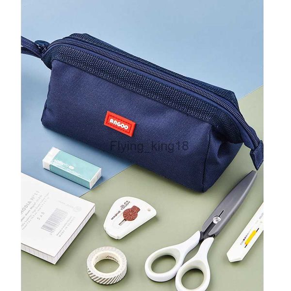 Bolsas a lápiz Angoo Tipo de caja bolígrafo Bolsa lápiz lavable Oxford Storage Bolso Bolso para bolígrafos de papelería de la regla Escuela de viaje A6851 HKD230831