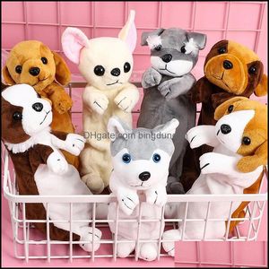 Potloodzakken Cartoon pluscilkoffer Kawaii Plush Dog Puppy School Office Supplies For Kids Stationery Box Drop Delivery Business Indu Dhiun