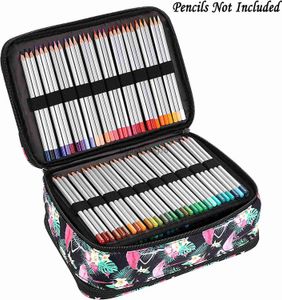 Sacs à crayons Étui à crayons de couleur 300 fentes stylo sac à crayons organisateur porte-stylos haute capacité pour crayons Prismacolor stylo gel HKD230831
