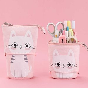 Potloodzakken creatief intrekbare potloodkast Kawaii Student Potlood Cases Tassen Big briefpapier schoolbenodigdheden opbergtas doos schattige penhouder J230306