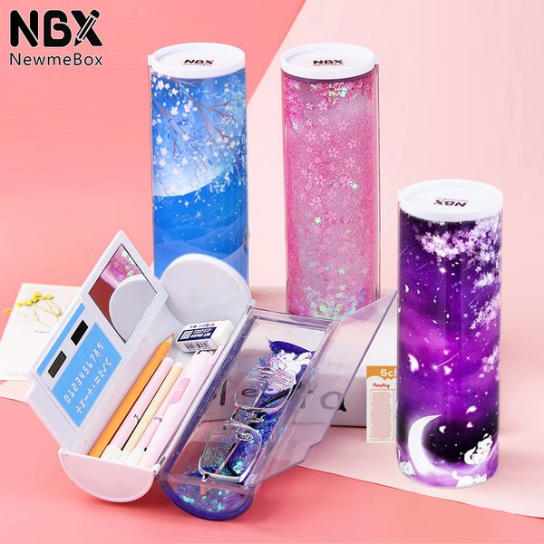 Crayon Sacs NBX Tableau Blanc Gomme Transparent Debout Anime Stylo Cas Kawaii Papeterie Crayon Fournitures Scolaires pour Filles Garçon 230802