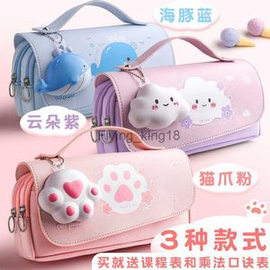 Potloodtassen Etui Kawaii Grote capaciteit potloodtas Etui voor meisjes Schattig Schoolbenodigdheden Terug naar school Koreaans briefpapier HKD230831