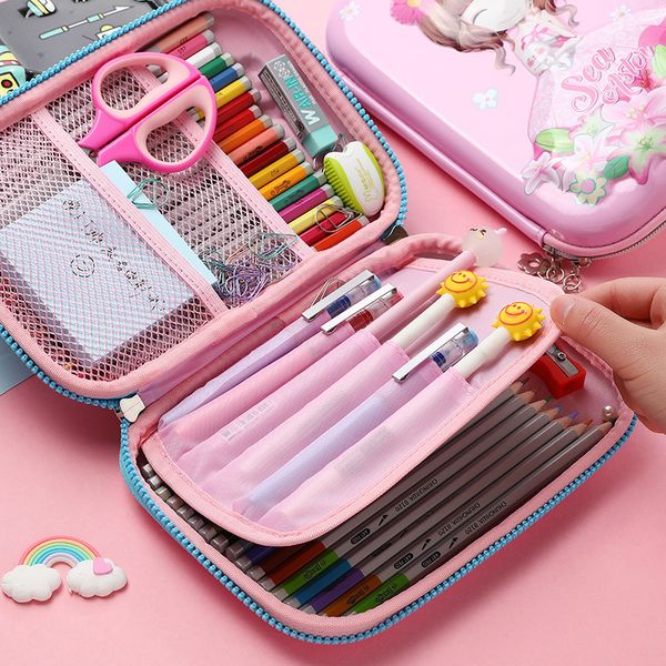 Sacs à crayons trousse à crayons Kawaii licorne fille mignonne estojo escola matériel fournitures scolaires Haute capacité kalemlik kalem kutusu piornik szkolny 230802