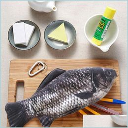 Potloodzakken Gevestigd Fish Pencil Case Kawaii Nylon Potloodcase Nieuwe tas