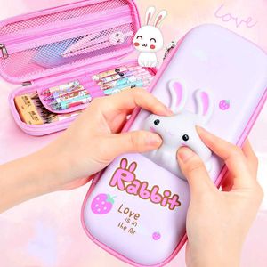 Potloodzakken Unizip 3D Pencil Case Diy Decompressie Stationery Box School Pen Case Cute Pencil Bag Cartoon Dierpotlood Kind Pen Tas Gift J230306