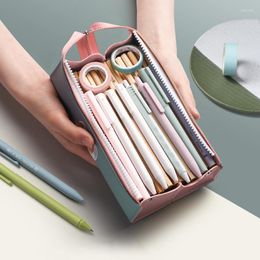 Étui à crayons en cuir étuis à crayons mignon retour à l'école fournitures matériel Escolar coréen papeterie haute Kawaii stylo sac