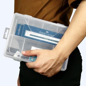 Estuches para lápices 4 estilos Simple multifunción de gran capacidad creativo lindo estuche transparente soporte para caja de almacenamiento de bolígrafos