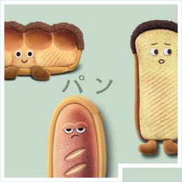 Potloodkisten Emotionele broodpentas Schattige cartoon toast Japans grappige creatieve student stationery cadeau -unisex drop levering 2021 korting dhyoc