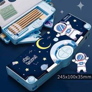 Etuis Grote Plastic Case Cartoon Studenten Kawaii Multifunctionele Kids Gift Pen Briefpapier Doos Schoolbenodigdheden 230608