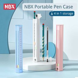 Potloodkisten NBX Portable Pencil Case Compact Holder Stationery Dox Bevat gel Pen Eraser Liniaal voor studenten Volwassene Multifunctionele school J230306