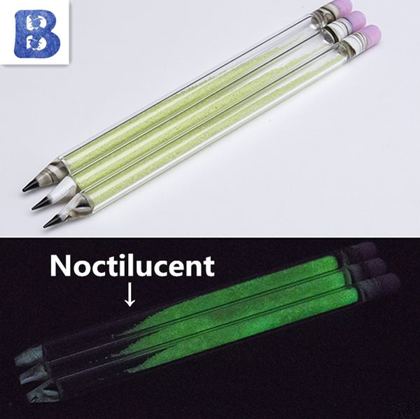 Outil de Dabber en verre Noctilucent en forme de crayon pour les plates-formes d'huile en verre d'huile et de cire outil de sculpture de bâton de Dab pour les ongles à Quartz