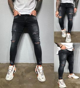 Pantalon de crayon pantalon slim pantalon jean skinny décontracté hommes pantalon denim gothique jeans jeans arc