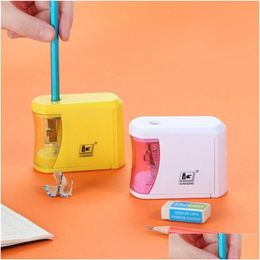 Potloodslijper elektrisch potloodslijper Matic Children Stationery Potloden Slijperstudenten Student Safe Secure Samen School Office Suppl Dhmle