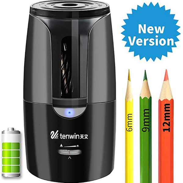 Taille-crayons Le taille-crayon électrique automatique Tenwin est utilisé pour la livraison gratuite du poste de travail de fournitures scolaires de bureau de la machine de couleur 230531