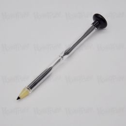 Pencil Style Glass Dabber Tool 140MM Glass Dab Tool With Carb Cap For Oil Rig E Nail Quartz Banger Smoking Water Pipe Bongs