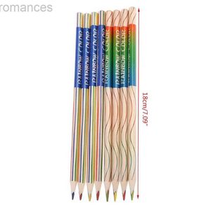 Crayons 1 bricolage crayon de couleur arc-en-ciel en bois mignon adapté aux élèves de l'école de peinture pour enfants d240510