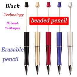 Crayons 10pcs Black Technology Pas besoin de bien aiguiser le crayon perlé pas d'encre crayon perlé écriture gamin cadeau fournit des fournitures scolaires papeterie
