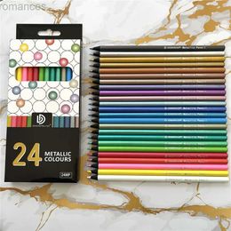 Crayons 12/18/24 colored metal peint crayon peint en bois noir crayon de couleur graffiti