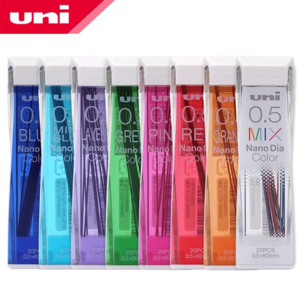 Crayons 12pcs japon uni nano dia couleur 0,5202ndc colored mécanical crayon rids recharges 0,5 mm fournit des fournitures 202NDC