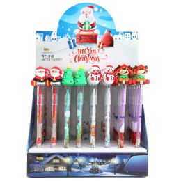 Potloden 12 stks/veel schattige kerstslijpen gratis potlood kawaii cartoon sneeuwmensen Santa Elk Student Building Block Pencil School Stationery