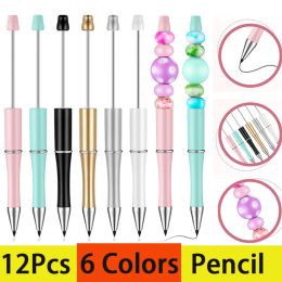 Crayons 12pcs Pas besoin d'avertir le crayon perlé pas d'encre crayon perlé écriture gamin cadeau fournit des fournitures scolaires papeterie