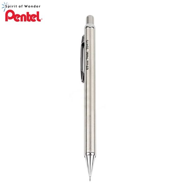 Crayons 2 pièces Pentel SS475 en acier inoxydable crayon mécanique crayon crayon de 0,5 mm de bureau