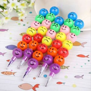 Crayons 20pcs / set Creative Cartoon Smily Face Crayon Créatif style style sucre gourd hb crayon scolaire fournit un bon prix d'étudiant