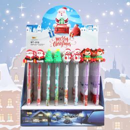 Crayons 30 pièces/lot Kawaii noël crayon stylo école étudiant bloc de construction crayon amovible multifonctionnel gratuit affûtage mignon crayon 231212