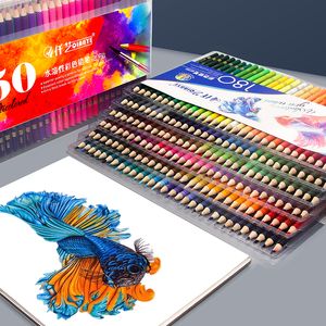 Crayons 48120160150180 Crayon de couleur à l'huile professionnel Bois tendre Aquarelle crayon de couleur Crayons de dessin Fournitures d'art scolaire 230614