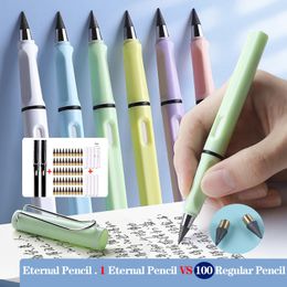 Crayons 60 PcsSet crayon éternel écriture illimitée sans stylo à encre Art croquis stylo cadeaux kawaii fournitures scolaires papeterie 230130