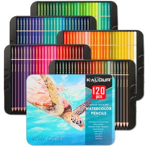 Crayons 72/120 Couleurs aquarelles couleurs professionnelles ensembles de crayons couleurs colorés dessin crayons lapx de colores