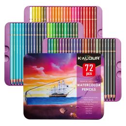 Lápices 72 colores lápices de acuarela de agua Aceite soluble lápices de colores juego de lápices de dibujo para niños adultos para principiantes escolares de arte suministros