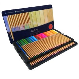 Crayons 72 couleurs solubles à eau crayons 72 couleurs artiste professionnel peinture esquisse aquarelle crayon