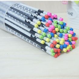 Crayons 72pcs crayon de piano de musique en bois enfants mignons avec bureau de l'école gomme écriture 2B graphite prix articles de nouveauté 230317