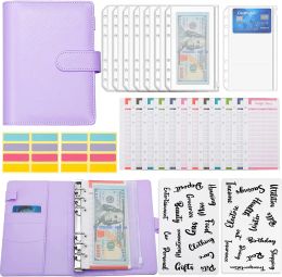 Crayons A6 planificateur Notebook Agenda Budget Budget Worker Working French Budget Enveloppe Binder Pockets for Money Budget Saving Bill Organisateur