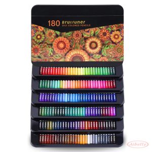 Crayons aibelle 72/120/180 couleurs crayons colorés professionnels cœurs en gras doux crayon couleur pour dessin art sketch coloriage