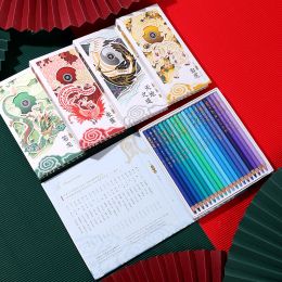 Crayons et Ststal Phoenix couleur 50/100 crayons de couleur huile chinois de couleur traditionnelle crayon coffre cadeau